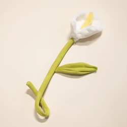 Charming Rose Plush Bouquet, Soft Fluffy Flower Gift for Birthday or Home Décor (White MTL)