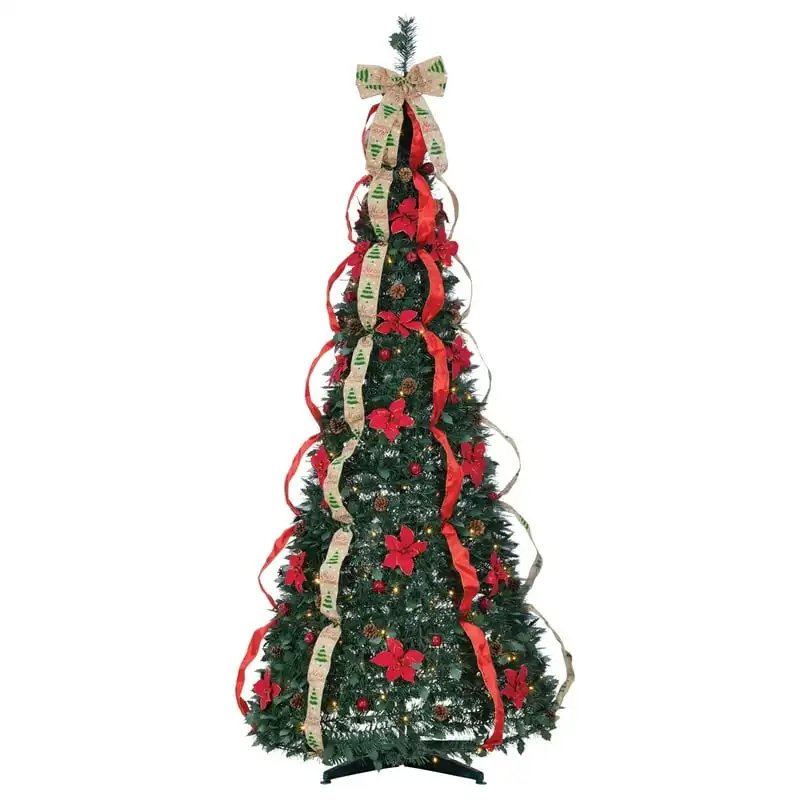 

Ft. Pre Lit Warm White Светодиодный Pop Up декоративная Рождественская елка Sintas para bola de navidad надувные рождественские украшения для улицы