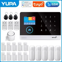 WIFI GSM Home Security Alarm System With Wireless Motion Sensor Detector Burglar Alarm For Tuya SmartLife APP Garden Home Alarm