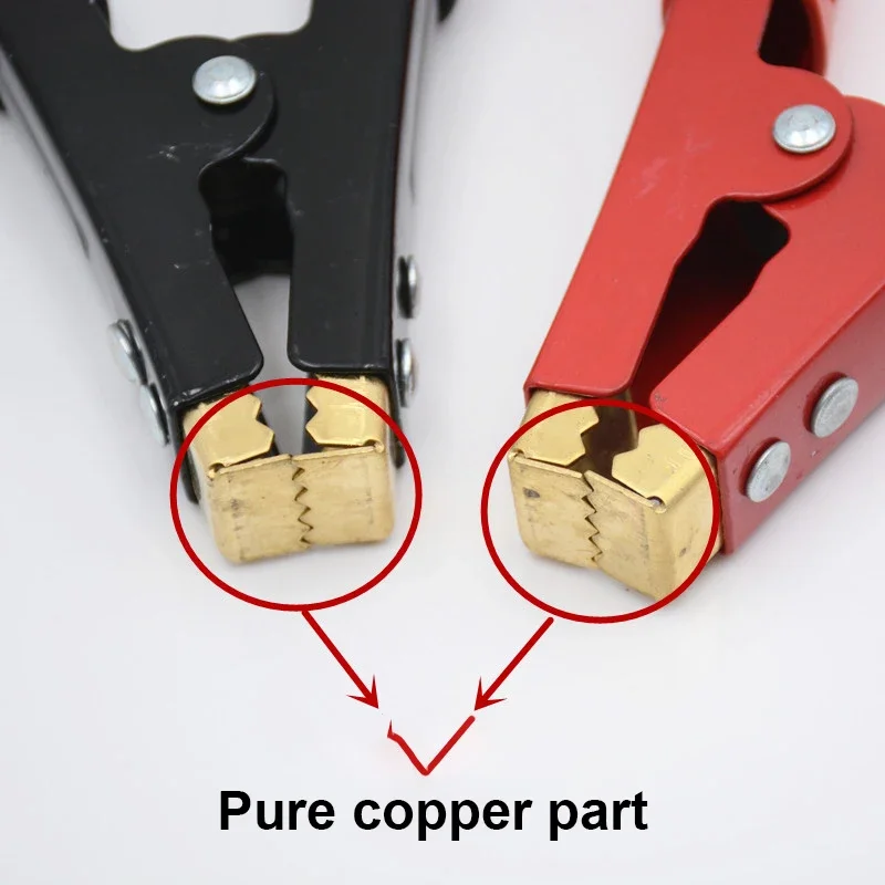 500-1000Amp Heavy Duty Copper Alligator Clips Terminal Test Electrical Battery Crocodile Clamp for Jumper Cables Boost 2pcs