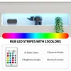 Reception Desk with LED Lights and Power Outlets, Retail Counter Reception Counter Table with Drawers, for Salon Lobby Checkout 5