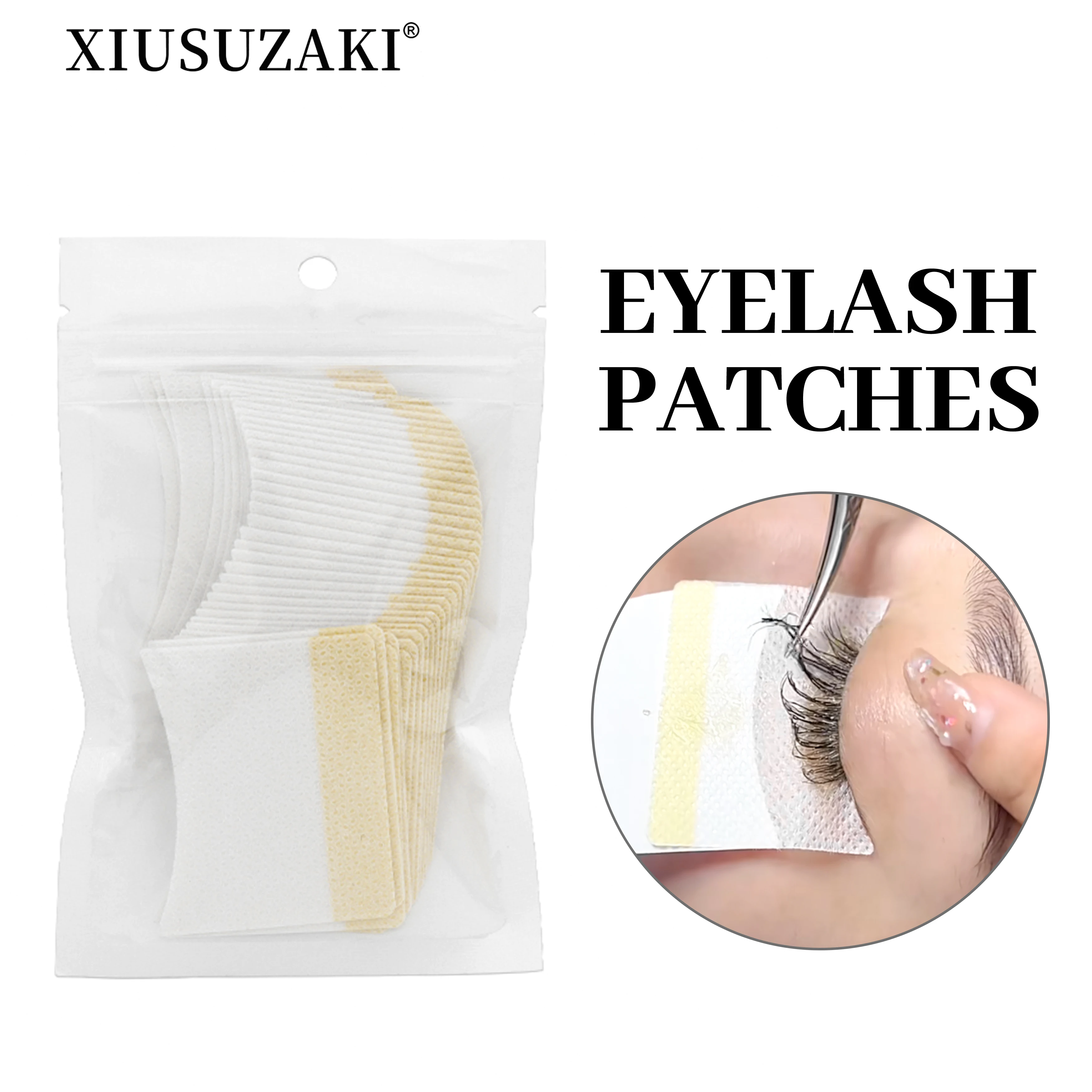 Description Picture 2 of itemXIUSUZAKI 40pcs Cotton Disposable Under Eyelash Pad False Eyelashes Extension for Removing Grafting Eyelash Makeup Tools