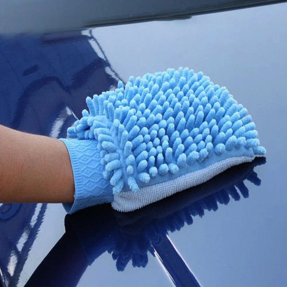 Car Wash Microfiber Car Washer Sponge Washing Cleaning Anti Scratch Glove Random Color Car Care Detailing Brushes