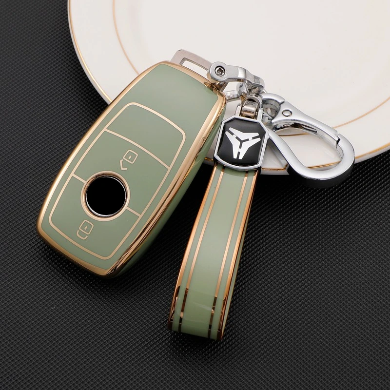 Premium Car Key Cover Case for Mercedes Benz - Sleek 2-Button Key Fob Protector