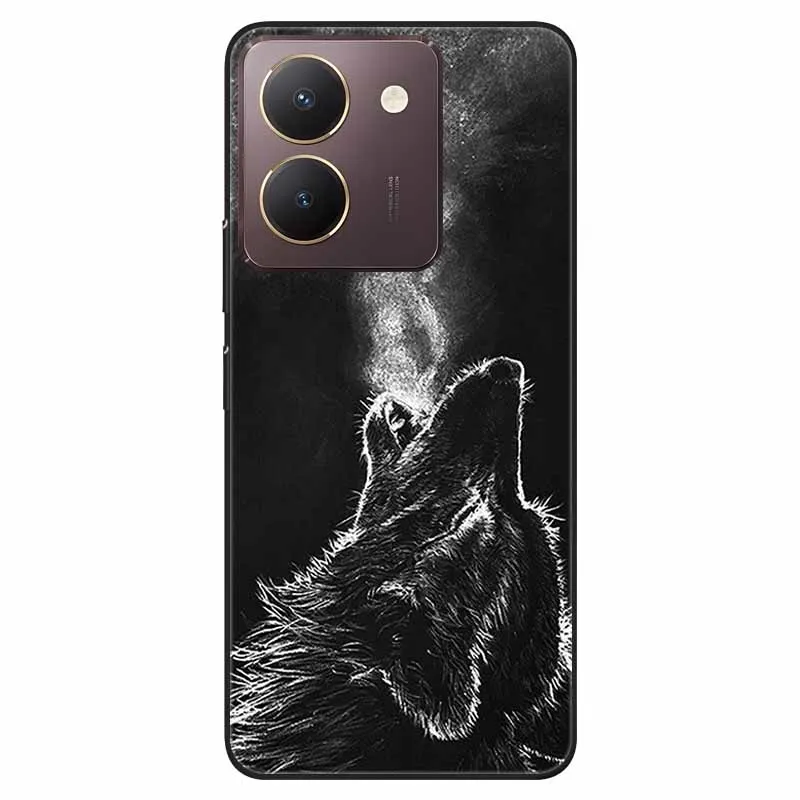 Black TPU Bumper Soft Silicone Shockproof Phone Case with Cute Cat Design