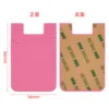 8.6cm Double Pocket Elastic Stretch Silicone Cell Phone ID Credit Card Holder Sticker Universal Wallet Case Card Holder 3