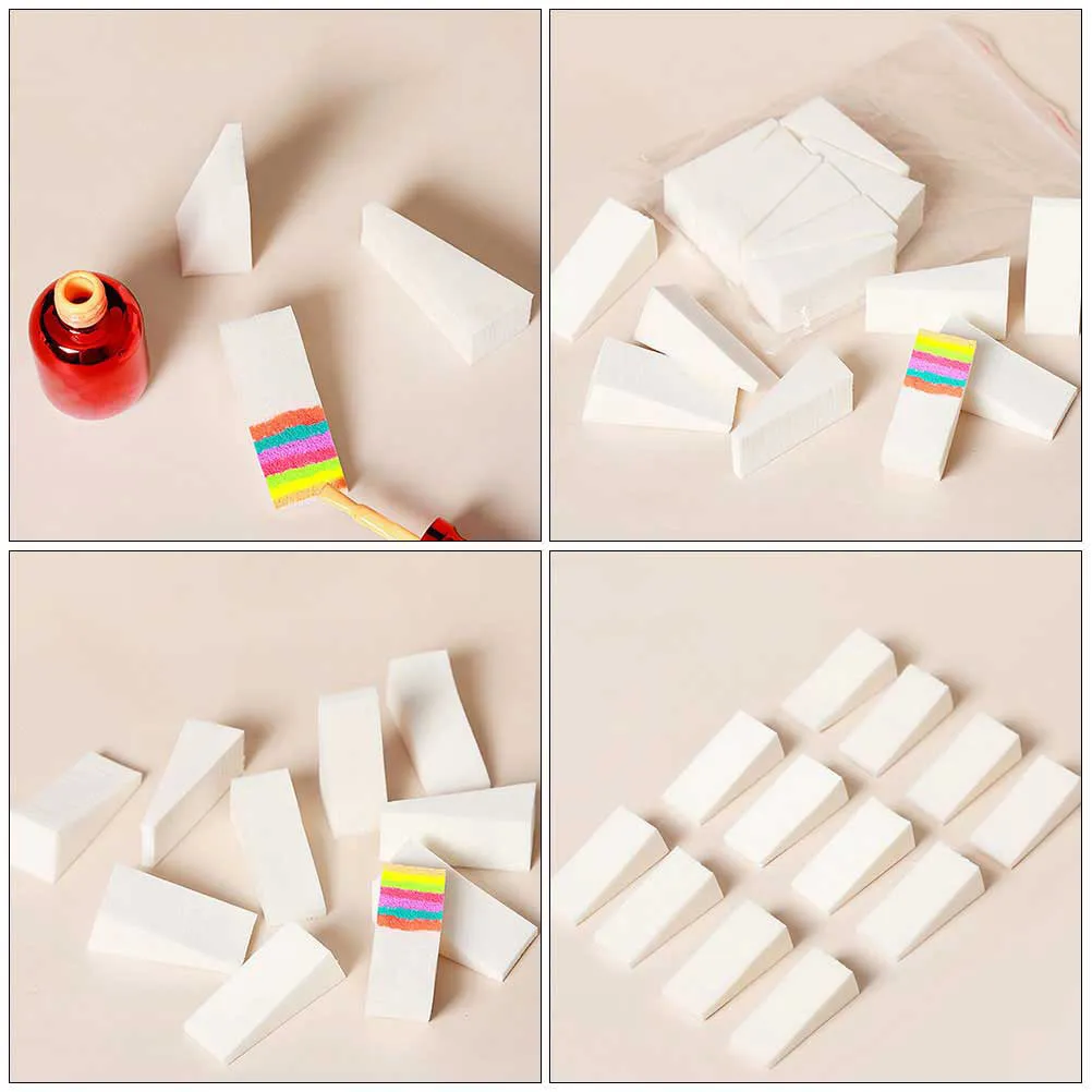 30개 스펀지 스탬퍼 네일 아트 삼각형 그라데이션 염색 도구 매니큐어 액세서리 전문 네일 스탬핑 DIY 키트