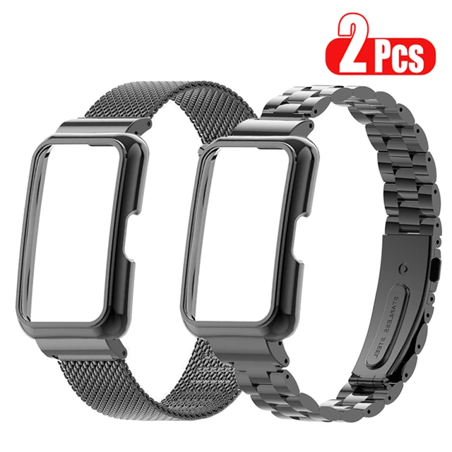 Correa de metal para Huawei Band 7, correas de acero inoxidable, compatible  con Huawei Band 7, pulsera de repuesto de reloj