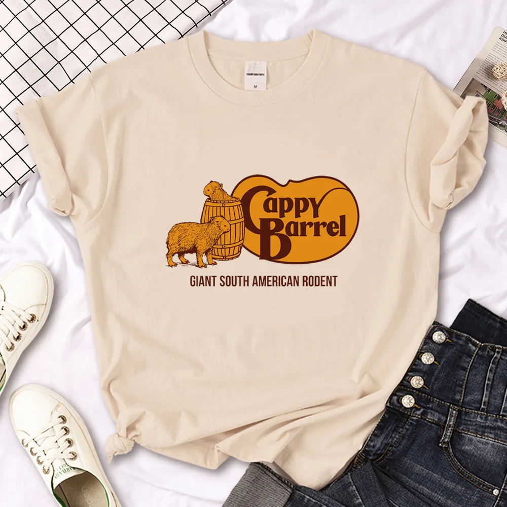

Capibara Capybara Tee women comic streetwear Tee girl Japanese 2000s clothes