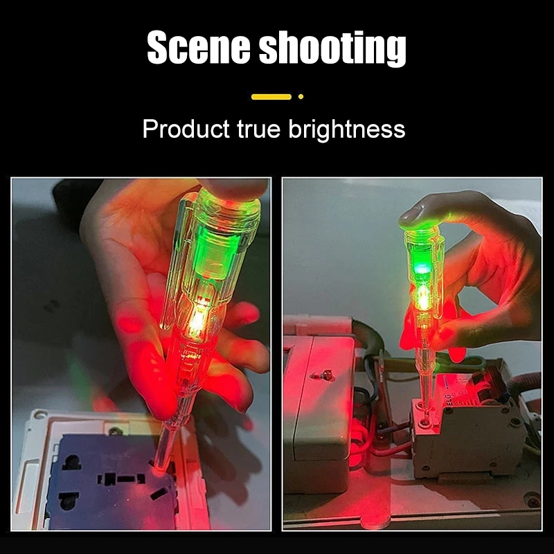 지능형 전압 테스터 펜 AC 비접촉 유도 테스트 연필 전압계 전력 검출기 전기 스크루 드라이버 표시기