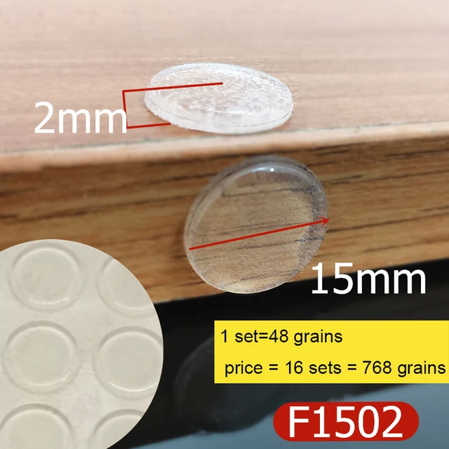 1Set Wall Stickers Self Adhesive Buffer Bumper Toilets Drawer Door Cabinets Anti Collision Rubber Non Slip Silicone Feet Pad F1502 x 768 grains