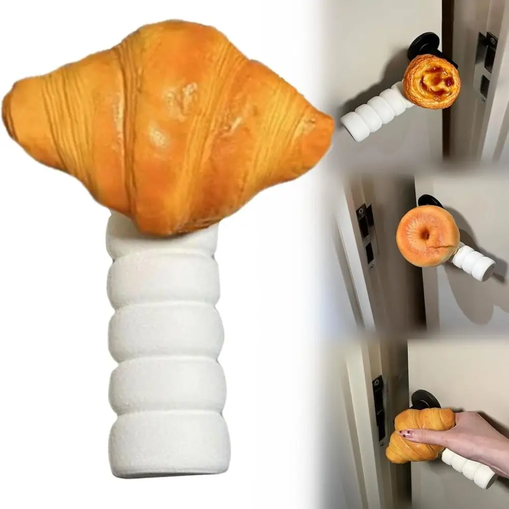 Reuable Anti-Static Door Handle Covers Dust Proof Non-slip Door Handle Protector Thicken Bread Shape Knob Covers