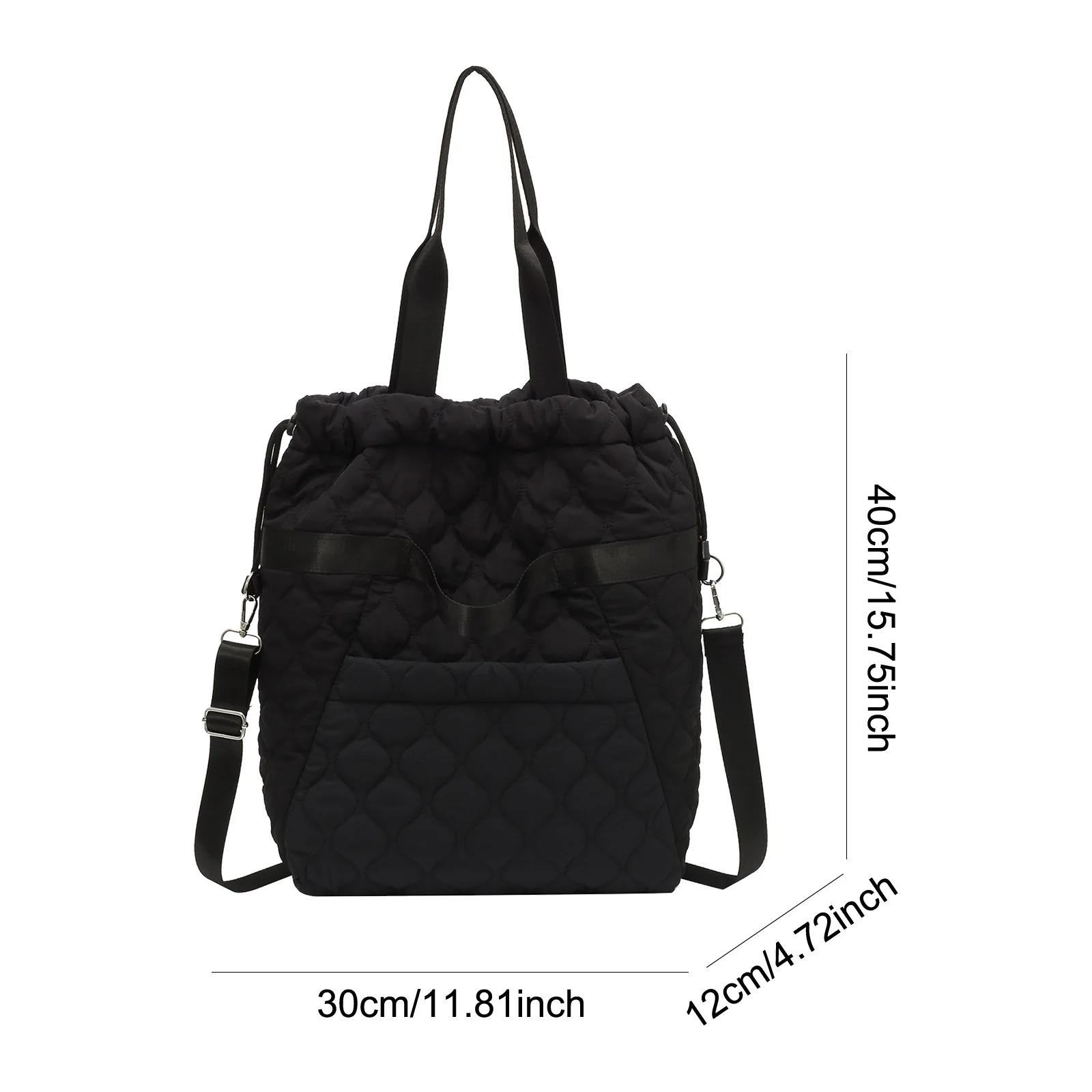 Women Nylon Simple Shoulder Handbag Adjustable Strap One Shoulder Crossbody Bag Quilted Crossbody Bag for School Work Daily Use