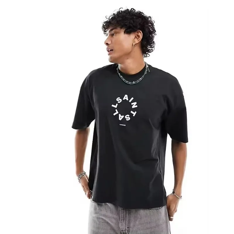 Pure Cotton Printed T-shirt Men's and Women's Summer Loose Short Sleeve Top loose short sleeved t shirt short sleeve top
