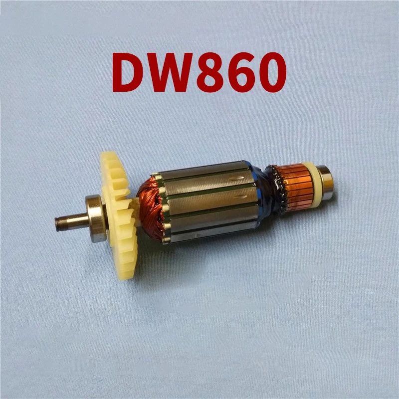 Rotor Armature Power Tool Parts for Dewalt DW860 Cloud Stone Machine Cutter Rotor Armature Anchor Replacement Parts simple glass small drilling machine 680w variable speed ceramic stone glass drilling machine 4 115mm hole opening machine