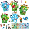 Baby Finger Puppets Set Montessori Parish Toys DIY Animal Storytelling Felt Gloves Didactic Material Hand Puppet Educational Toy 1