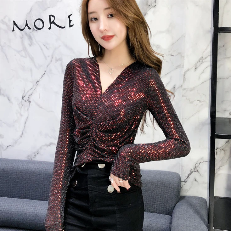 v by very sequin top