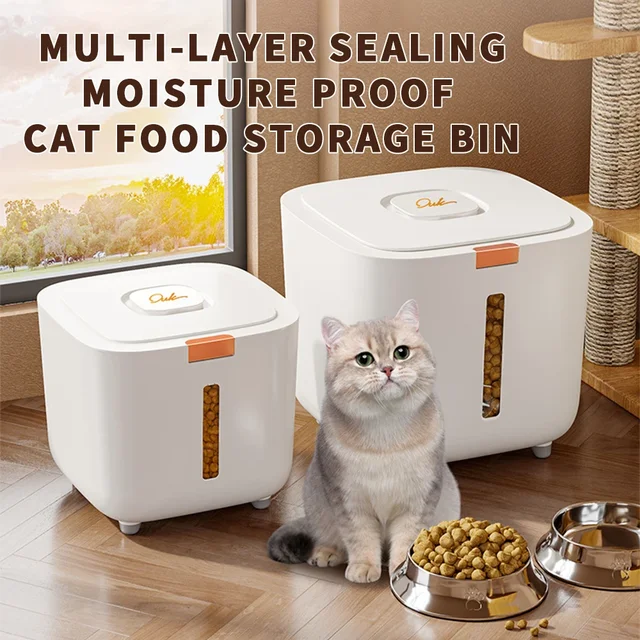 Pet Food Storage Barrel Large Storage Barrel Food Sealed Moisture-proof Cat Food Barrel Storage Cat Food Dog Food Barrel CatBowl 5