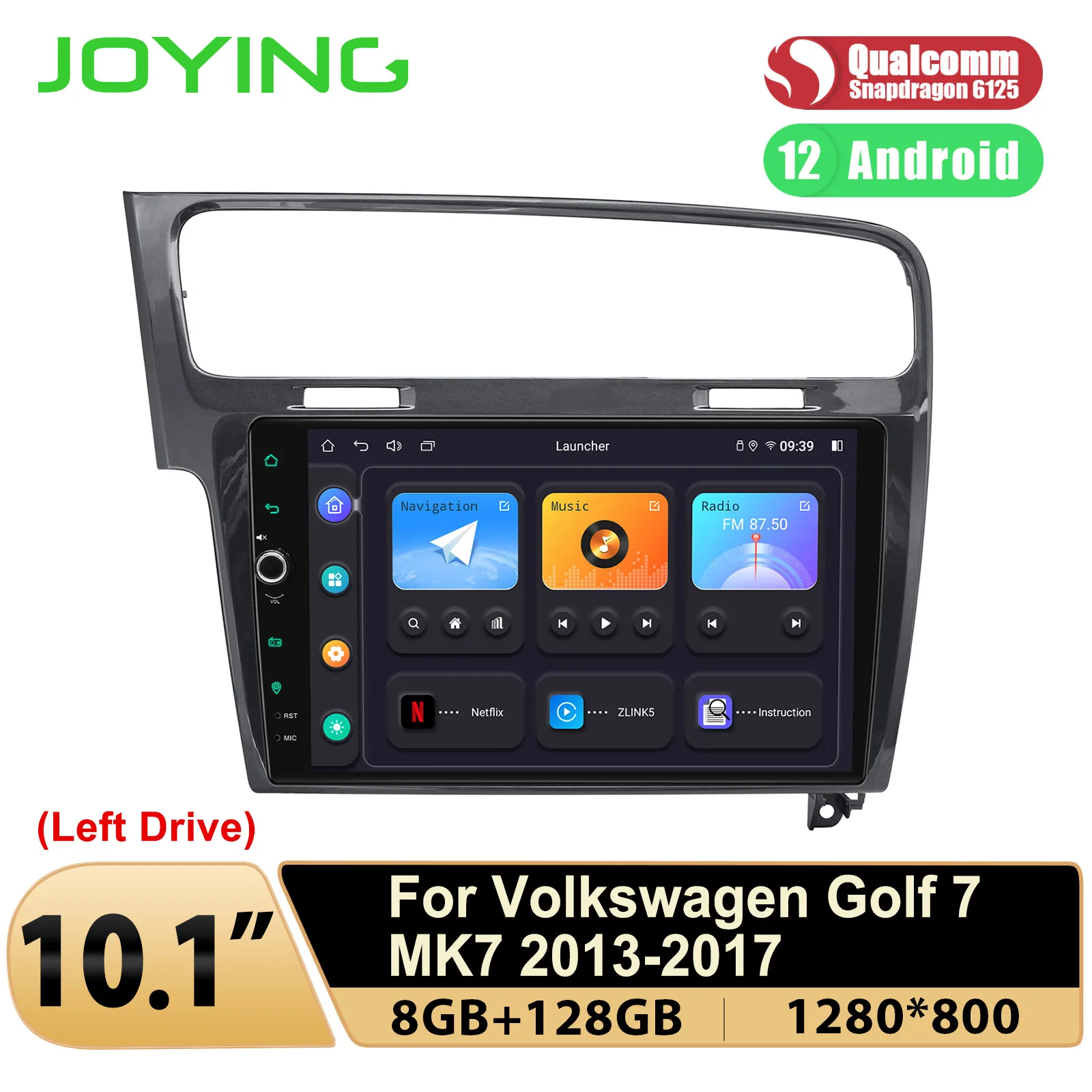 

Автомобильный радиоприемник Joying 10,1 ''1280X800 экран Android Стерео Авторадио для Volkswagen VW Golf 7 MK7 2013-2017 с Canbus Plug and Play