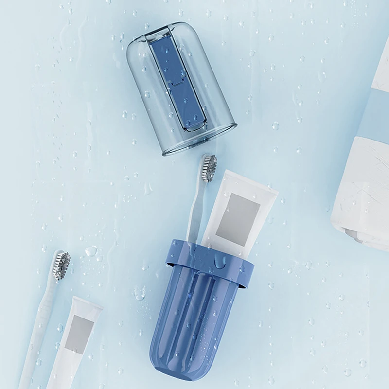 Portable Toothbrush Storage Case Mouthwash Holder Multi-functional Travel Toiletry Cup