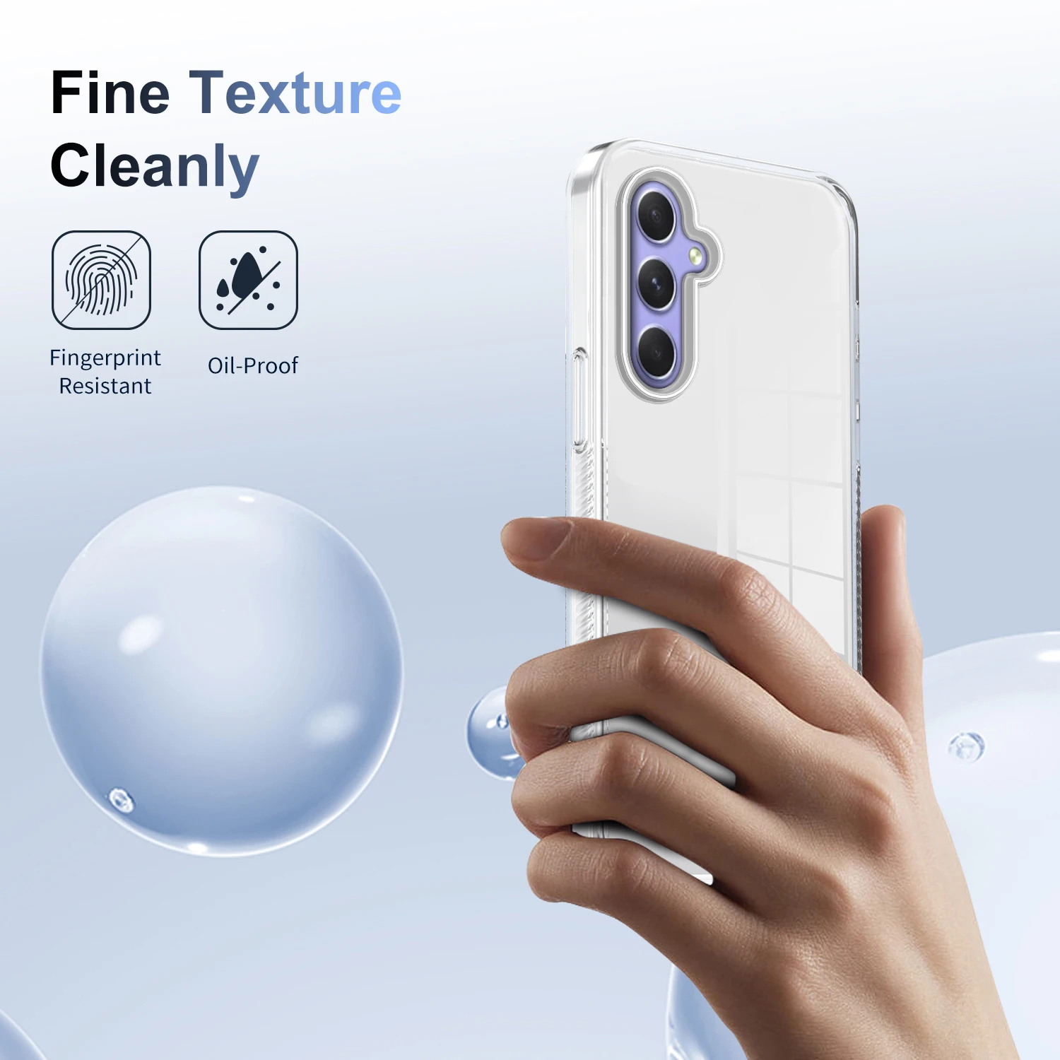Transparent Anti-slip Soft TPU+PC Clear Case Cover