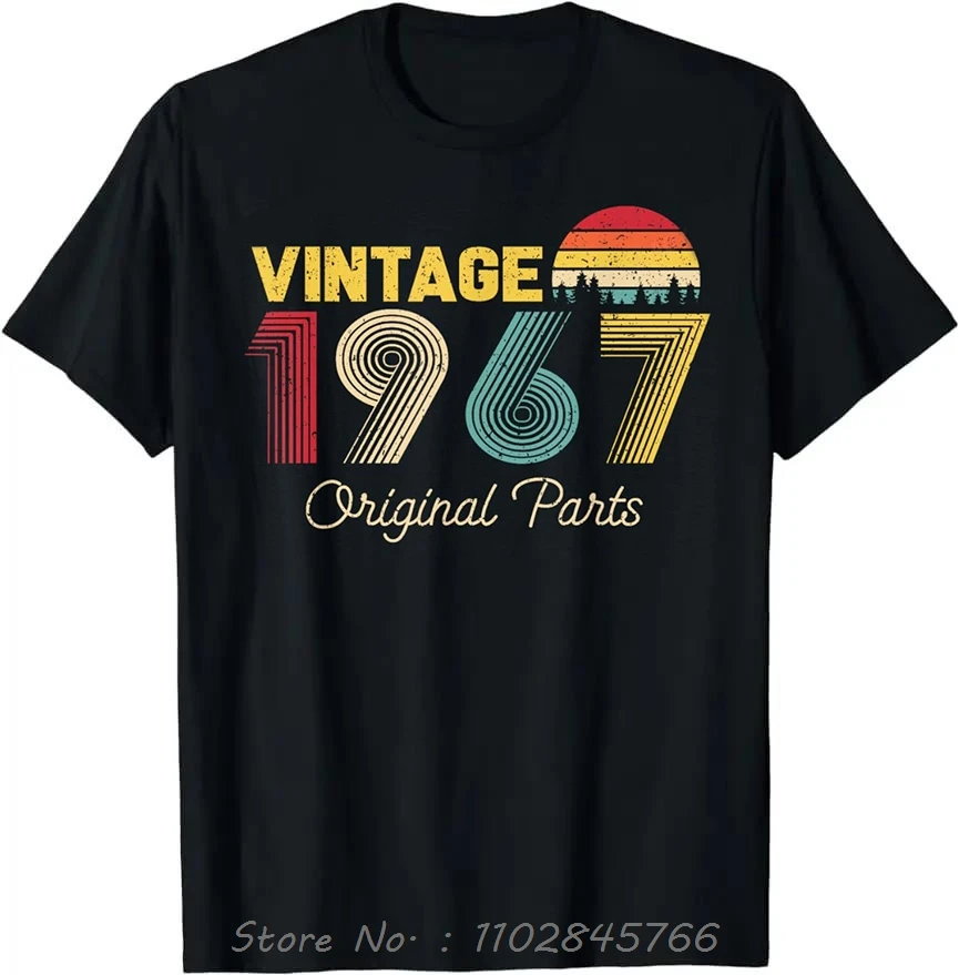 Vintage Men's Oversized Original Parts 1967 Cotton T-Shirt - Cool & Funny Fitness Design