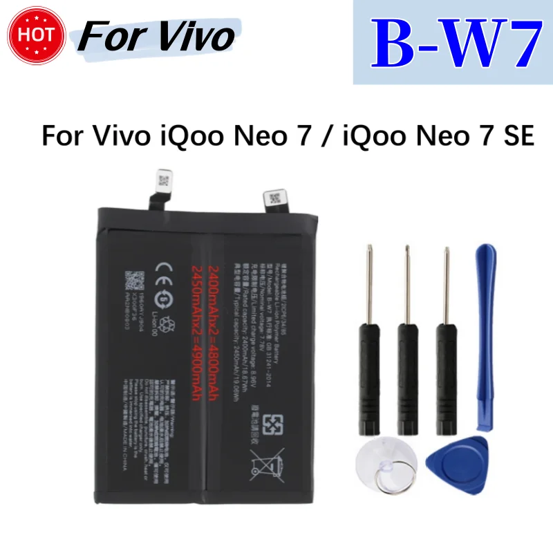 超綺麗 VIVO X90S バッテリー100% Battery For Vivo X Note X80 X90 X9 Pro S18E V25E V2201 For iQoo