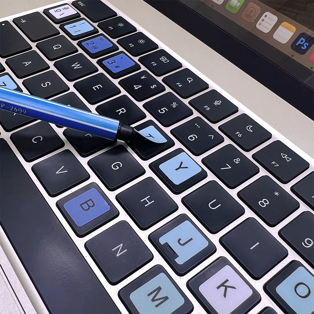 Colorful Universal Keyboard Stickers Computer Keyboard Replacement Decals Letter Stickers Non-falling Leave No Trace keyboard stickers