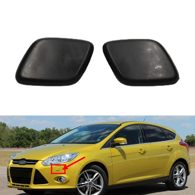 1 Pair Front Bumper Headlights Washer Nozzle Jet Cover Cap For Ford Focus 3 2012 2013 2014