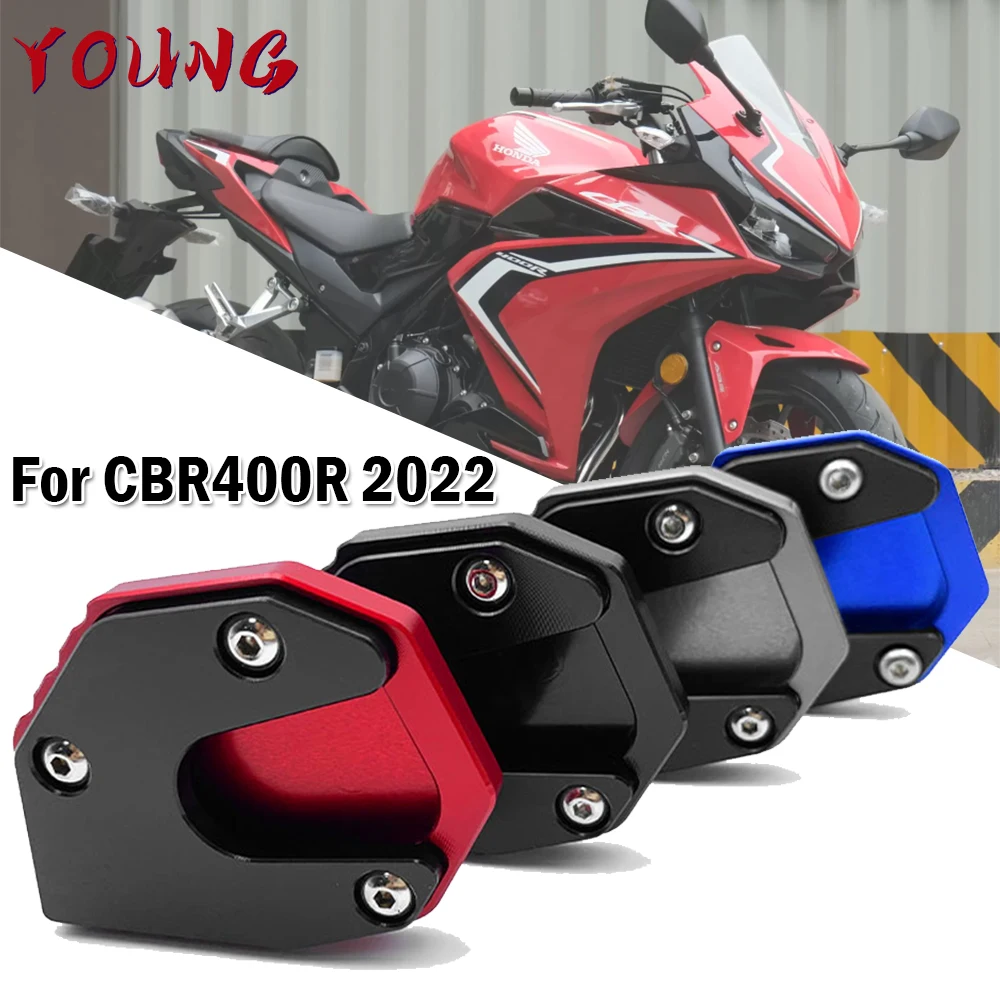

Motorcycle For HONDA CBR400R CBR 400R 2022 2023 Kickstand Foot Side Stand Extension Pad Support Plate