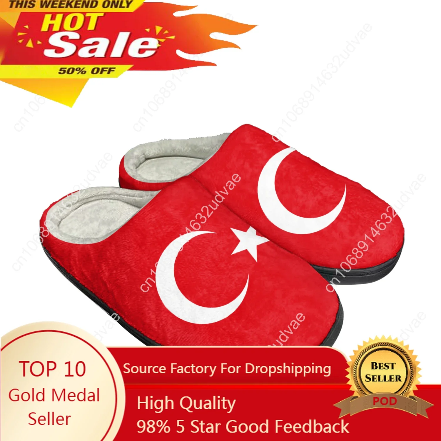 

Turkish Flag Home Cotton Custom Slippers Mens Womens Latest Sandals Turkey Plush Bedroom Casual Keep Warm Shoes Thermal Slipper
