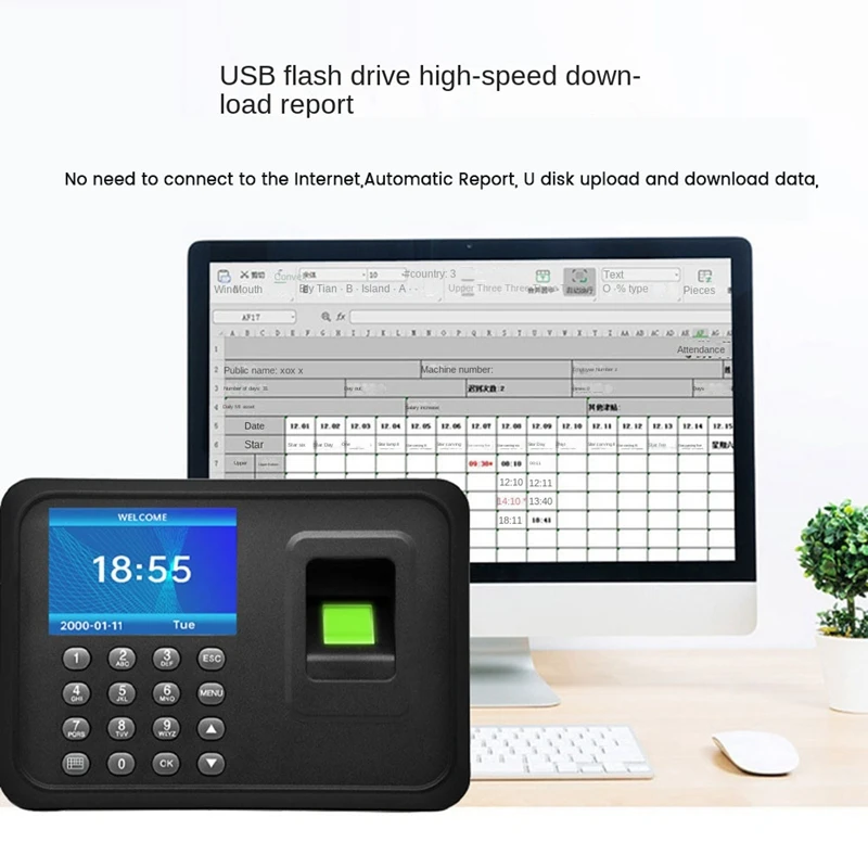 Fingerprint Attendance Machine Biometric Attendance System 1000 Fingerprint Capacity Support USB Driver Download