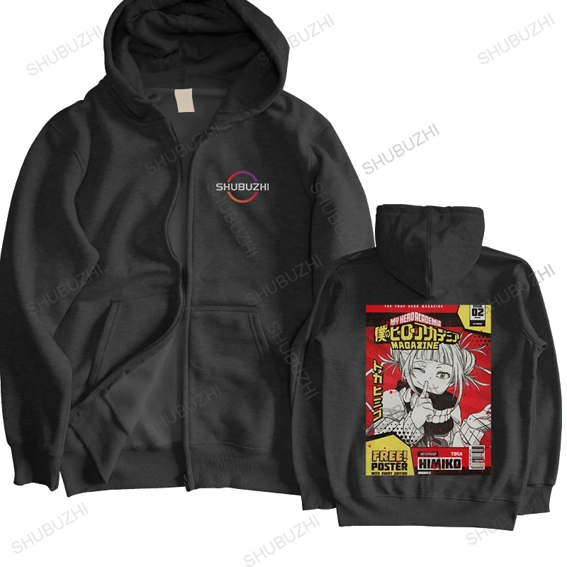 

Funny Academia Magazine Himiko Toga hoodies Men sweatshirt Anime Manga Kawaii hoody Graphic Cotton hooded jacket Merchandise