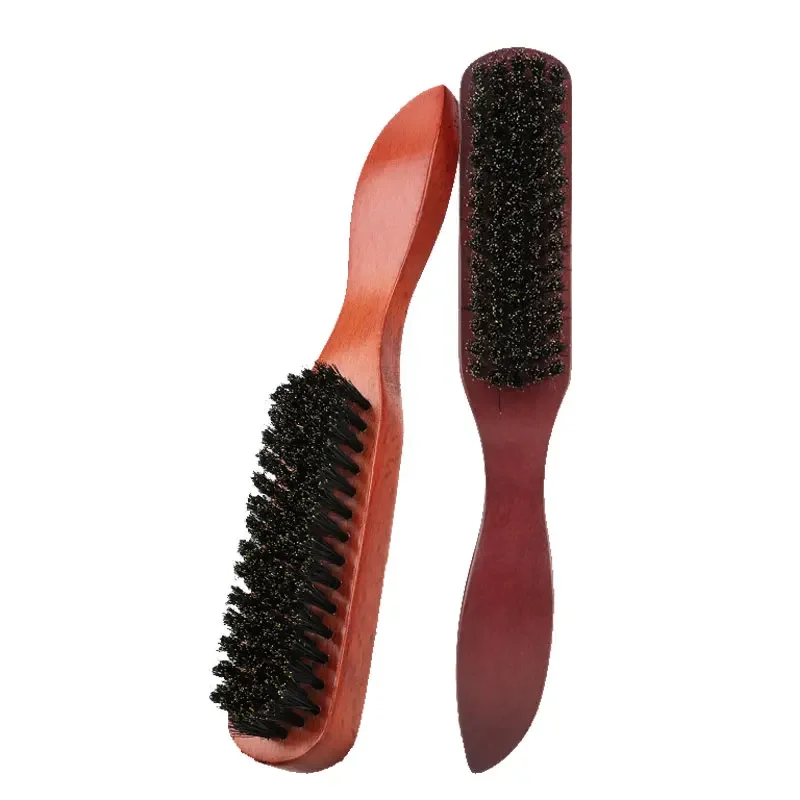 Professional Soft Boar Bristle Wood Beard Brush Hairdresser Shaving Brush Comb Men Mustache Comb Kit Hair Set Shaving Tool