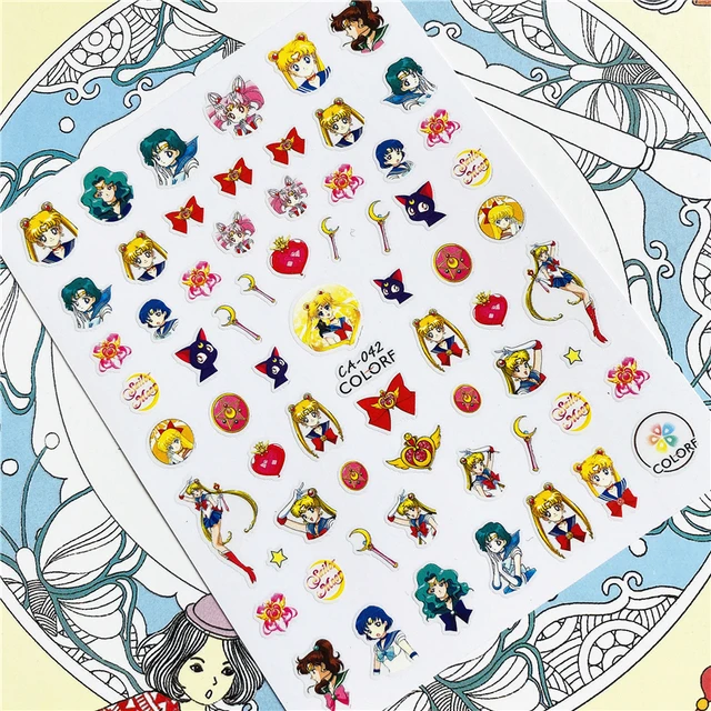 TSC-119 TSC-282 TSC-130  Japanese hot blooded anime 3D Back glue Nail Art Stickers Decals Sliders Nail ornament decoration CA-042