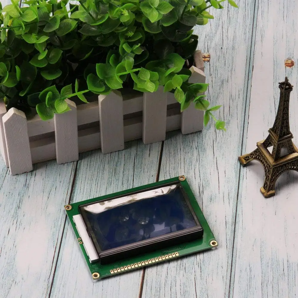 LCD Display Module LCD12864 Display Blue/Green LCD Display Module With Blue/Green Backlight 5V Parallel Serial Port Module Board For Arduino MEGA