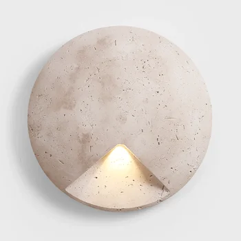 Luxury Natural Stone Round Wall Lamp 1