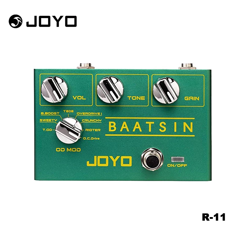 JOYO Baatsin R-11 R Series Pure Analog Circuit Overdrive & Distortion Pedal with 8 Classic OD/DS Sounds Multi Effects |