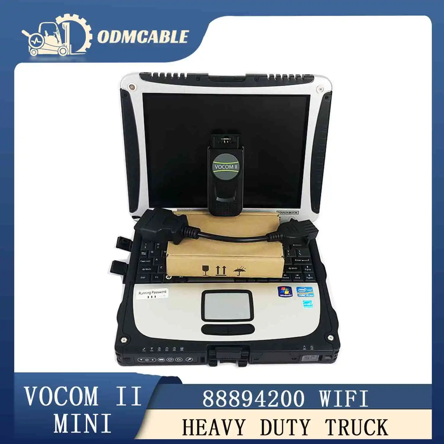 

FOR VOLVO VOCOM II MINI 88894200 WIFI HEAVY DUTY TRUCK DIAGNOSTIC VOCOM 2 88894200 FOR VOLVO TRUCK DIAGNOSTIC TOOL+CF19 LAPTOP