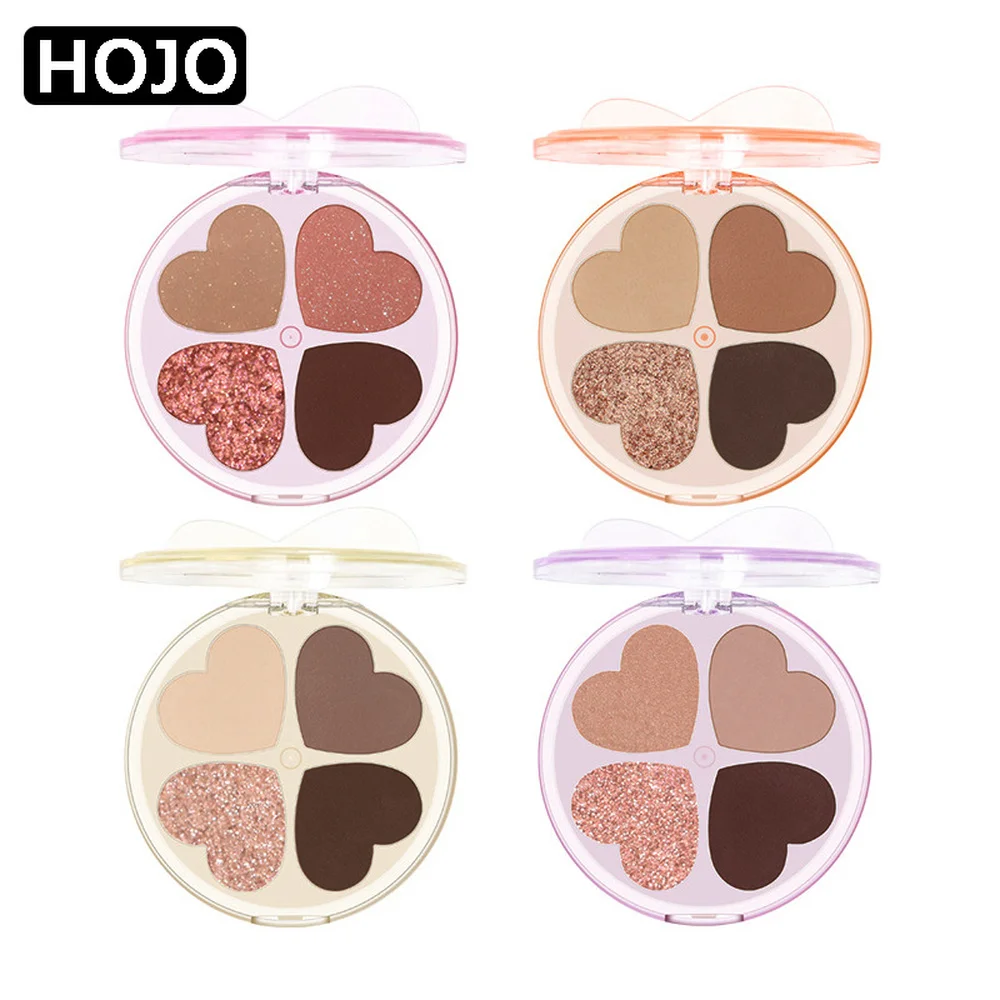 Новинка палитра теней для век HOJO с четырьмя листьями клевера Четырехцветные тени