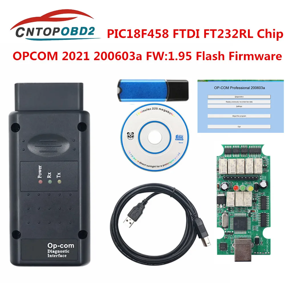 New Opcom For Opel V1.99 With 18F46K80 And FTDI Diagnostic Tool OBD OBD2  Auto Interface For Op-el AN-BUS OPCOM - AliExpress