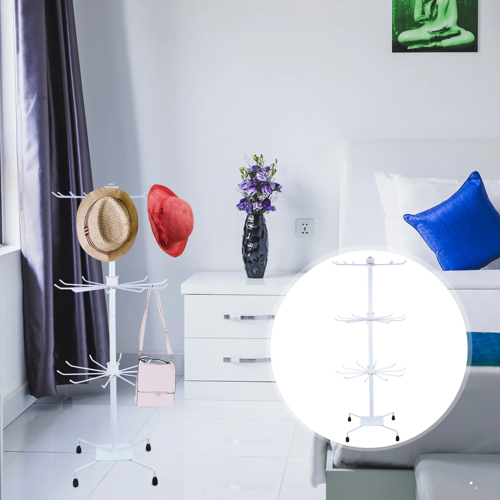 

Hat Rack Stand Display Display Stand For Standing Caps Rotating Metal Retail Holder Racks Display Stand Wigs Organizer Showing