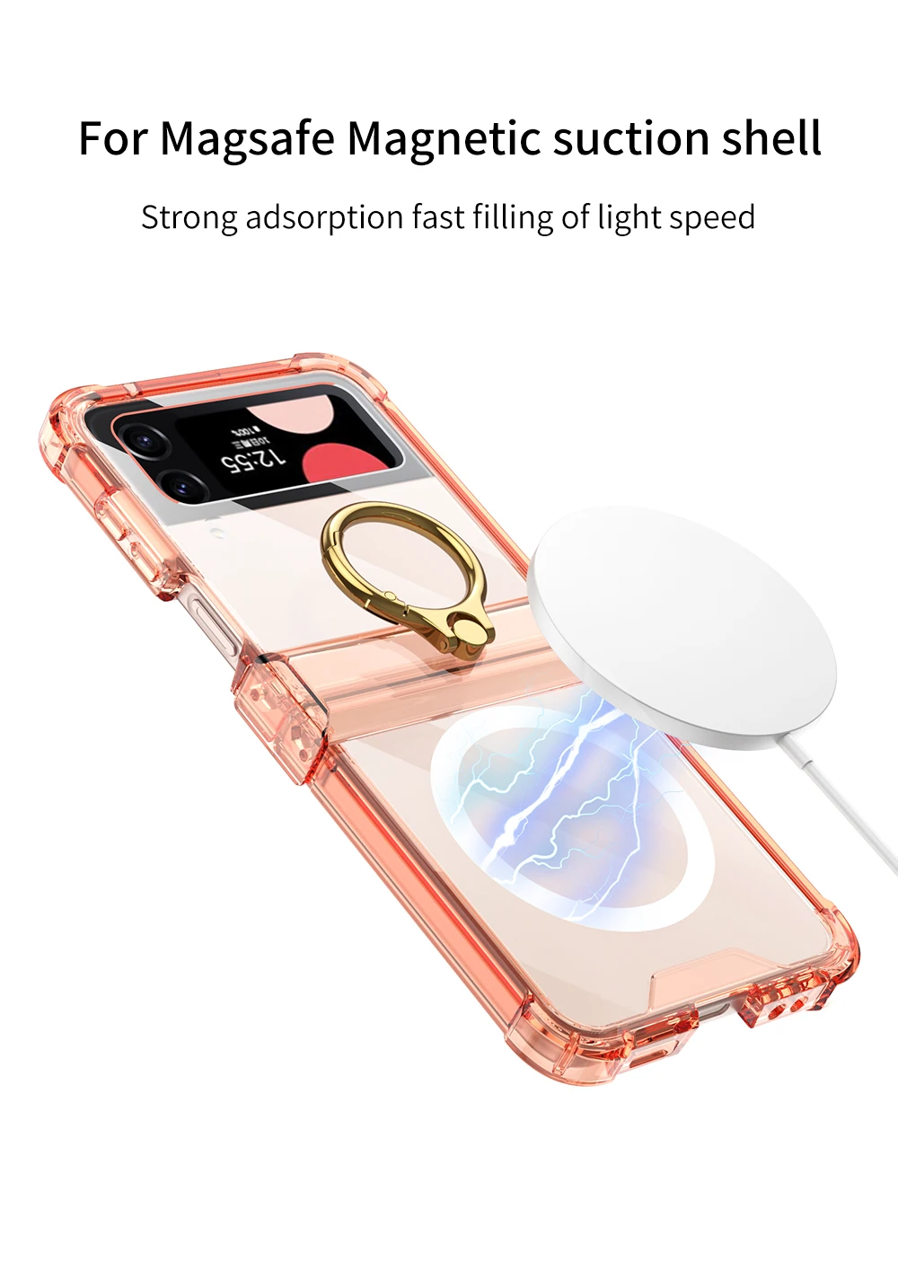For Magsafe Wireless Charging Airbag Case For Samsung Galaxy Z Flip 3 4 All-incl