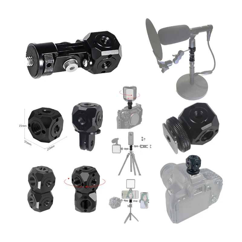 Multifunctional Mini Magic Cube Mount ARRI 1 4 3 8 Adapter for Studio multifunctional-mini-magic-cube-mount-arri-1-4-3-8-adapter-for-studio