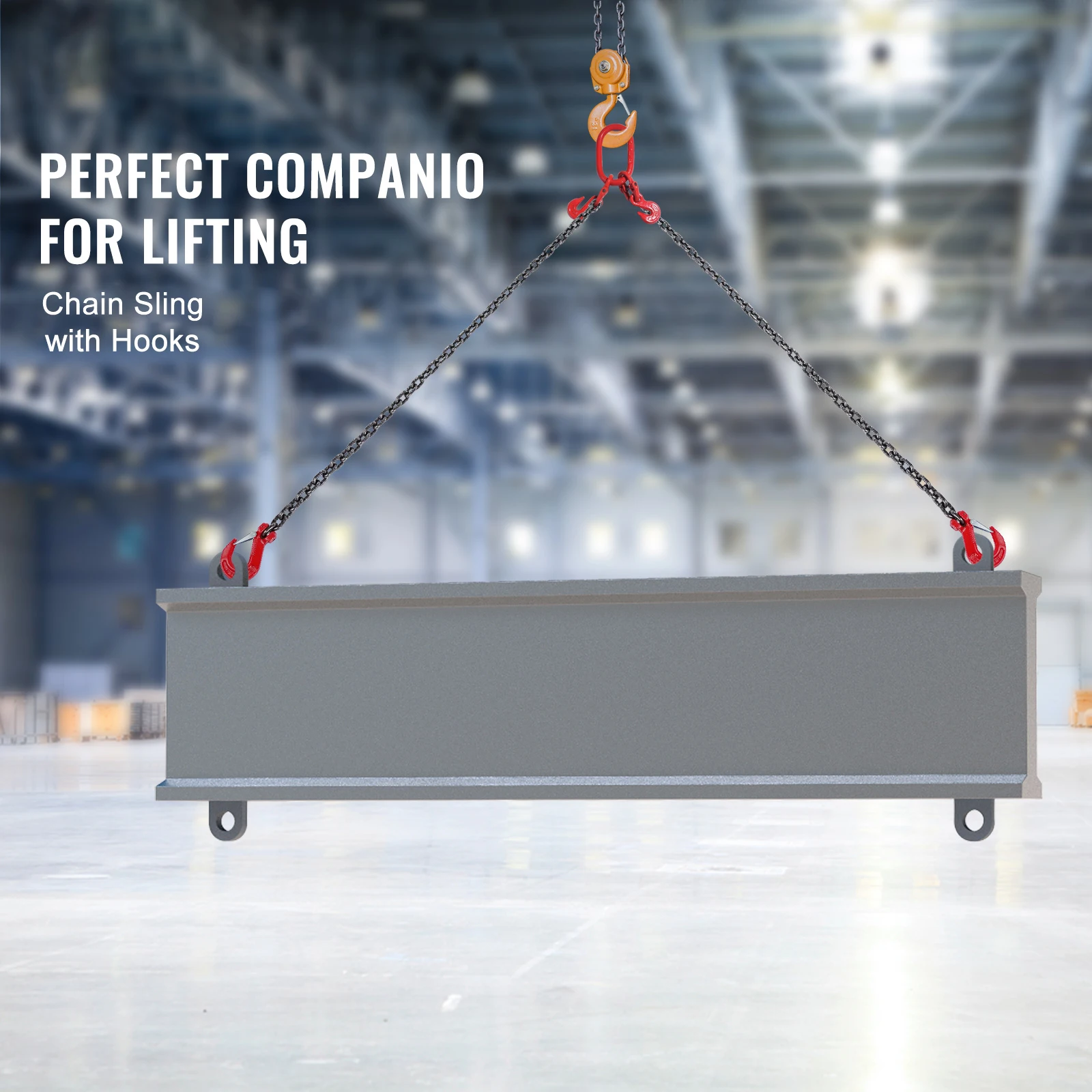 Heavy Duty Steel Lifting Chain Sling with Hooks for Engine Hoist