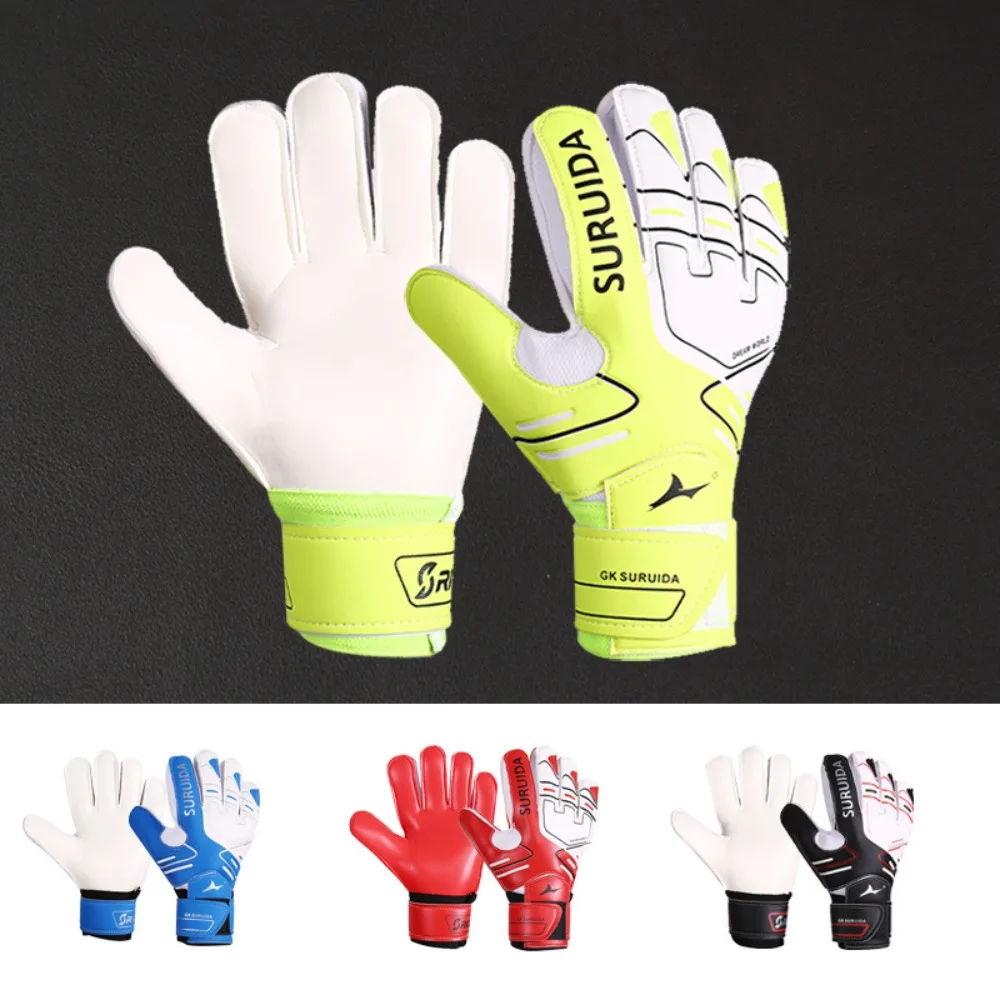 1 Pair Anti Slip Goalkeeper Gloves Latex Size 5-10 Game Goalkeeper Gloves Cushioning Protective Fingers 2022 new predator goalkeeper gloves adult children professional goalkeeper glove non slip latex goalie gloves guantes de portero