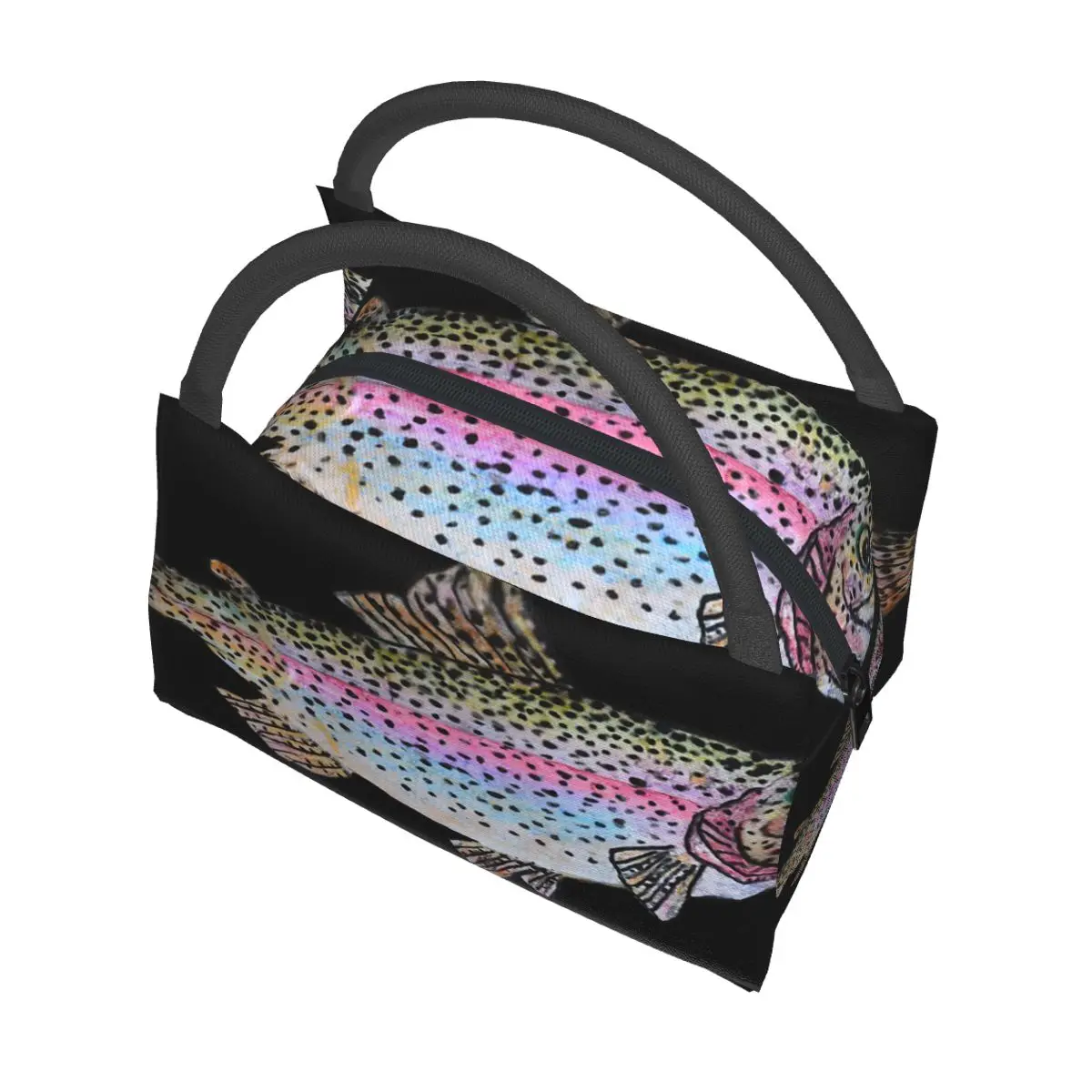 Rainbow Trout Fish Drawing Portable insulation bag for Cooler Thermal Food Office Pinic Container