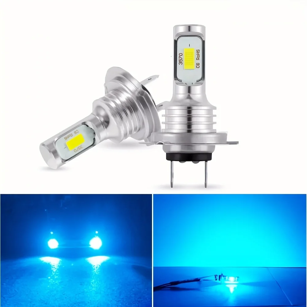 2 шт. H7 8000K Ice Blue 4000LM LED лампи для фар, комплект для дальнього та ближнього світла, протитуманні фари, DRL, міні-розмір, Plug & Play, легке встановлення
