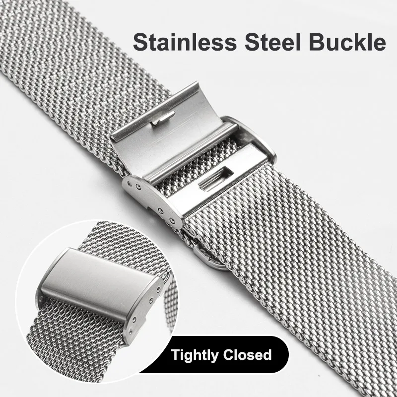 20mm Metal Watchband with TPU Soft Case Protector - Quick Install Bracelet Accessories