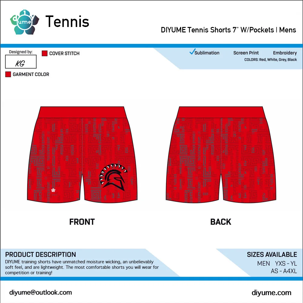 Men Tennis Shorts Comfortable Breathable Competition Training Uniform High Quality Sweat-wicking Quick Drying